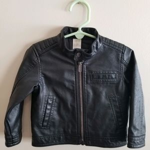H&M black faux leather jacket
